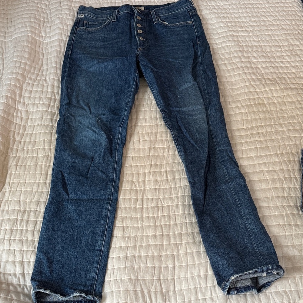 Citizens Of Humanity Dark Blue Straight Leg Jeans skinny